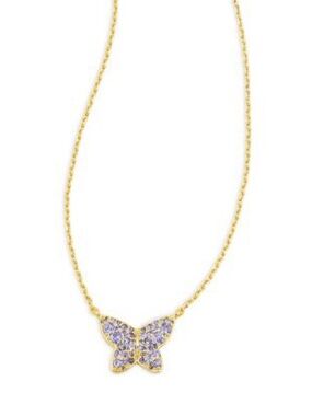Kendra Scott Lillia Pavé Butterfly Adjustable Pendant Necklace